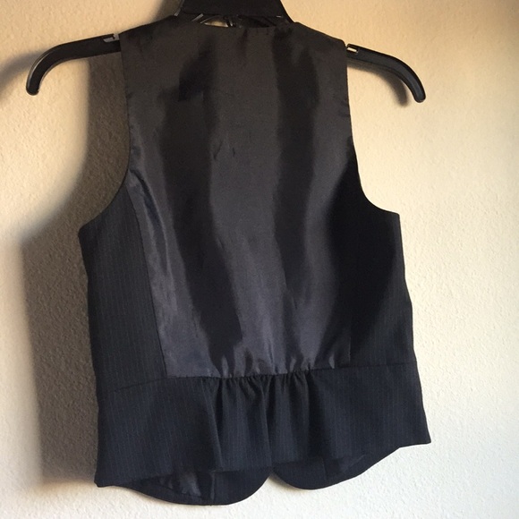 NEW WORK & COMPANY  STRETCH BLACK STRIPED VEST - Picture 6 of 10